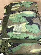 nuovo ONE US Military Surplus USGI Woodland mimetico poncho fodera coperta WOOOBIE anni 90