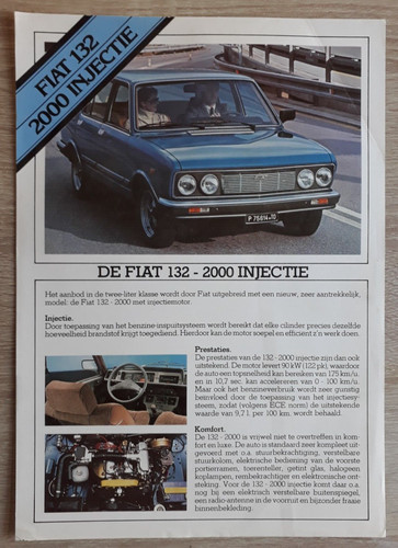 Fiat 132 2000 depliant - , /