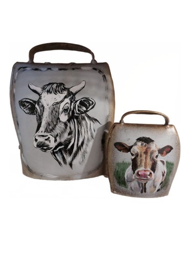 Campanaccio mucca decorato - mucca,