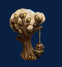 Presepe Thun Albero Ulivo CHAMPAGNE (numerato) Con Casetta per Uccellini 