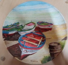  Piatti Ceramica Dipinto A Olio
