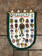 GAGLIARDETTO PENNANT MONDIALE ITALIA 90 COPPA DEL MONDO ORIGINALE OTTIMO