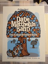 Poster Dave Matthews Band Parco del Piemonte 9-8-2007 AP Raro Metano Allman Bros.