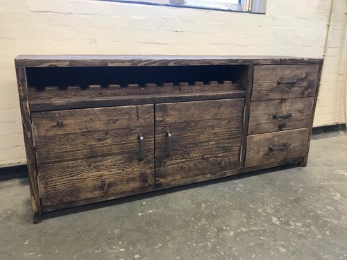 Reclaimed wood sideboard - wood,