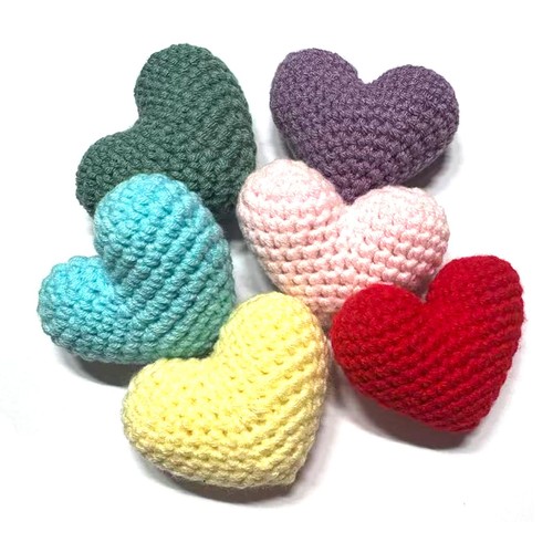 Cuori all uncinetto - cuori, a