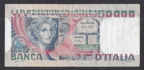 Italia banconota 50000 lire - italia,