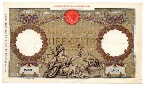 100 lire capranesi - 100, testina
