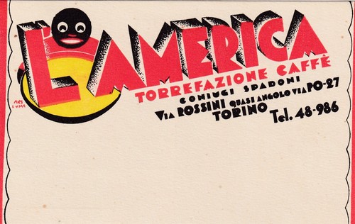 Cartolina torino l america - di,
