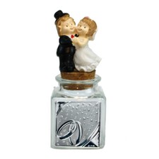 33177 Bomboniere Barattolo Vetro Coppia Sposi Nozze Anniversario Portaconfetti