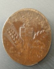 Rara Moneta Ovale  da 10 centesimi 1936- XIV E.F. - Difetto di conio Ovalizzata