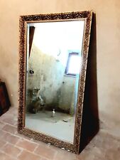   SPECCHIERA ANTICA CON CORNICE IN LEGNO  MASSELLO  DORATO 140 cm x 80 cm