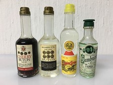 Lotto 4 Bottiglie Mignon Cherry Buton Sambuca Buton Strega Sambuca Toro Vintage