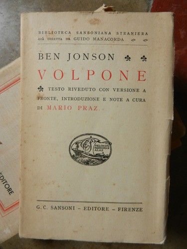 Ben jonson volpone ed - ben,