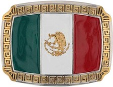 Fibbia per cintura Montana Argentieri Stile di vita occidentale Messico, Orgoglio del Messico