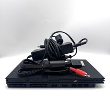 SONY PLAYSTATION 2 PS2 SLIM NERA MODELLO SCPH 70004 COMPLETA DI CAVI
