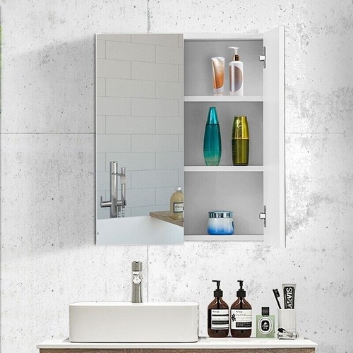 Armadio bagno bianco parete - bianco, a
