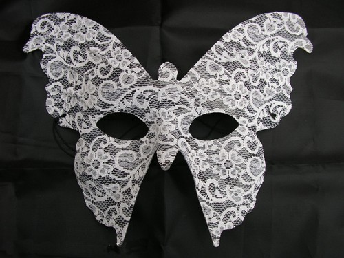 Maschere farfalla pizzo - , bianco
