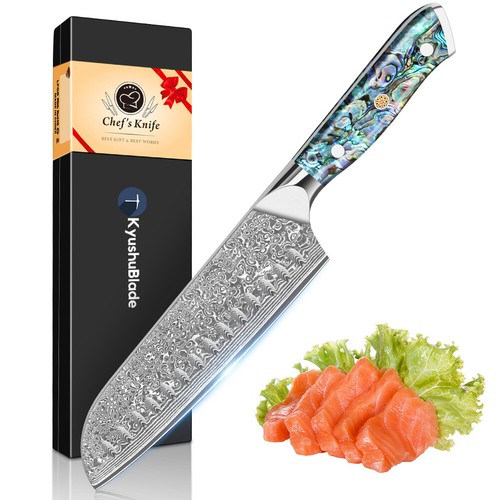 Coltello damascato santoku - coltello,