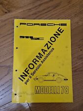 Porsche 911 SC 1978 manuale libretto Officina Servizio Assistenza