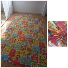 Vintage RARO 3 pezzi lenzuolo USATO Tessuto  Walt Disney Productions 270x166 