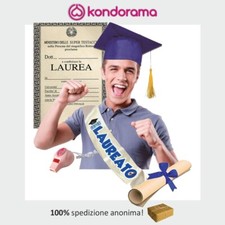 Cappello laurea blu fascia con