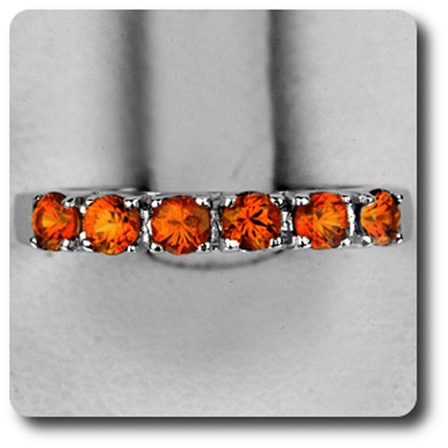 Anello zaffiro arancione - anello,