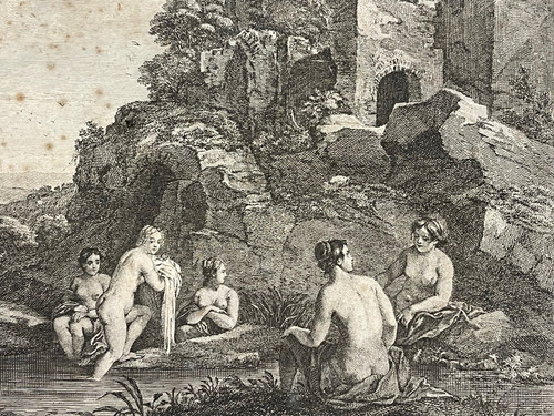 Gravure xviiième curiosa - gravure,
