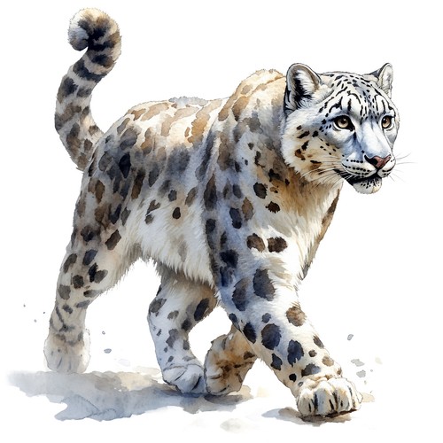 Adesivi leopardo delle nevi - leopardo,