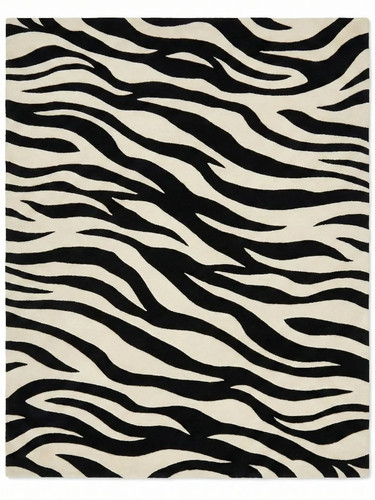 Tappeto moderno bianco nero - , |