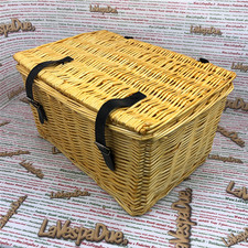 Cesto bauletto valigia in vimini 47 x 31 x 25 h portapacchi bauletto colore natu