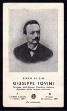 S.d.D. GIUSEPPE TOVINI - CON RELIQUIA - mm. 68 X 115 - Azione Cattolica Italiana