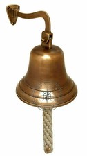 Campana antica in ottone da 7"