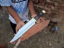 Coltello Ram Horn Full tang Bowie 17,5" personalizzato forgiato a mano acciaio inox Bowie