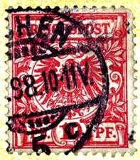 Raro francobollo Germania 1889