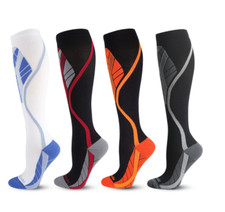 Calze lunghe a Compressione graduata forte 23-28 mmHg per corsa calcio tennis