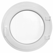 Finestra rotonda oblò a battente in PVC bianco varie misure
