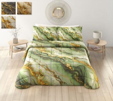 Piumone Matrimoniale Invernale Marble Stampa Digitale Piazza 3D Vari Colori