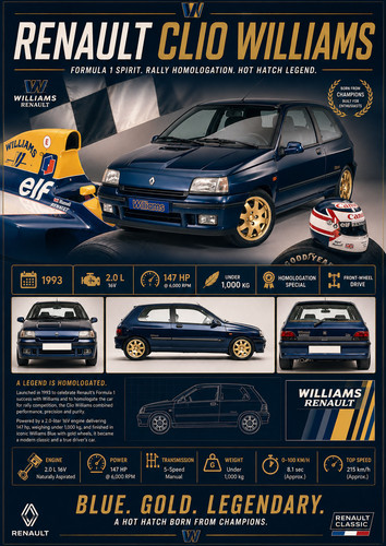 Poster renault clio williams - poster,