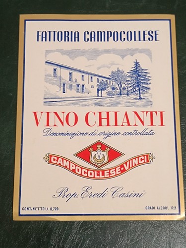 Etichetta vino chianti - chianti,