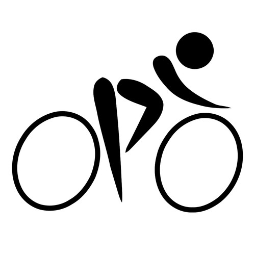 Adesivo cicliista bici - adesivo,