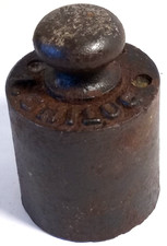 ANTIC0 PESO 1 KG IN METALLO PER BILANCIA IN LEGNO E MARMO - D'EPOCA