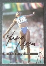 1324 Fiona May Leichtathletik Autogrammkarte original signiert