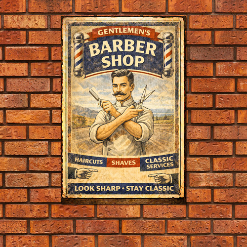 Insegna vintage barbiere