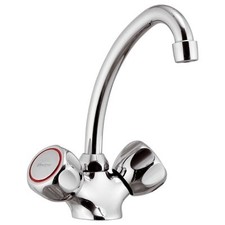 MISCELATORE MONOFORO LAVELLO LINEA DOMINO Cromo Rubinetteria Mariani Domino