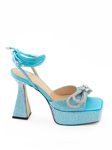 Sandali plateau azzurro con - azzurro,