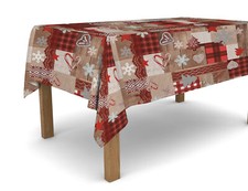 Tovaglia Natalizia plastificata antimacchia in PVC da esterno e interno