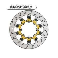 DISCO FRENO NG 722 320MM FLOTTANTE  SWM RS 300 R 2016-2023