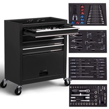 AREBOS Carrello Degli Attrezzi Con 4 Cassetti Carrello da Officina con Utensili