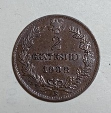 Italia 2 centesimi, 1908 -  km