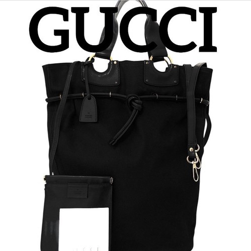 Gucci borsa tote nera con - tote,